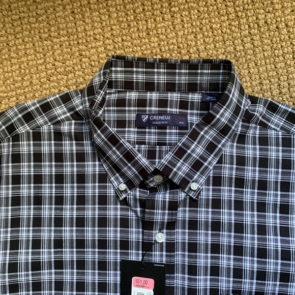 CREMIEUX COLLECTION button down short short sleeve shirt - Picture 2 of 3